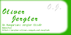 oliver jergler business card